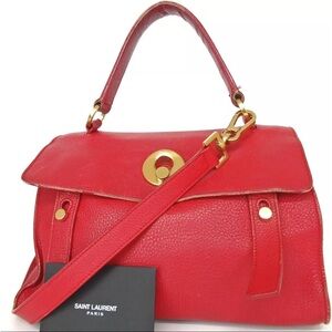 Yves Saint Laurent Muses 2Way Leather Double Handle Bag 🔥❤️😍